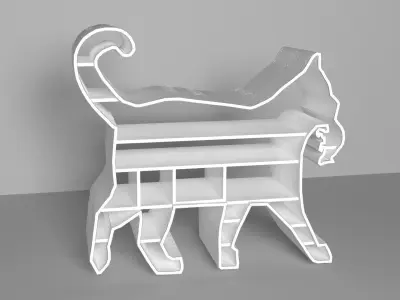 cupboard furniture Low-poly 3D model