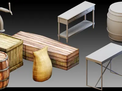 55- Industrial objects 3D model