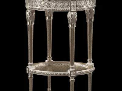 rococo coffe tables set 3D model