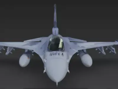 Fighter Jet with high resolution Textures 3D model 3D model