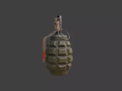 Grenade F1 PBR Textures Low-poly 3D model Low-poly 3D model