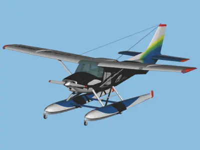 Sea Plane Ocean Air Line update model 3D model