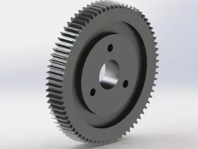 Gear gold Free 3D model