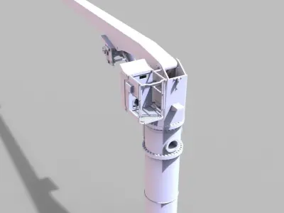 Crane for the rescue cruiser Hermann Marwede  Vessel DGZRS 3D print model