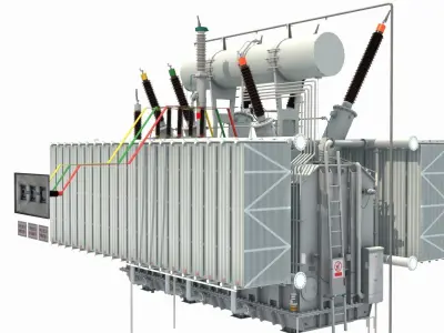 High Voltage Transformer 3D model buy