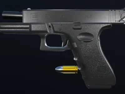 Glock 18C Low-poly 3D model purchase