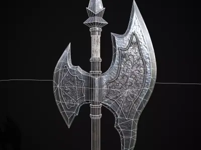 WB Halberd Low-poly 3D model