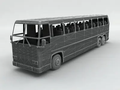 Charter Bus 3D model