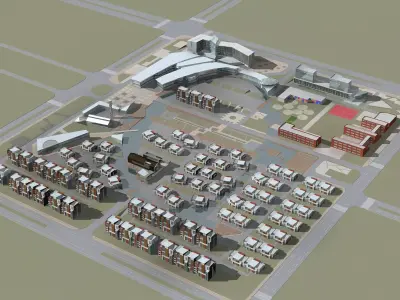 Architecture campus 3D model