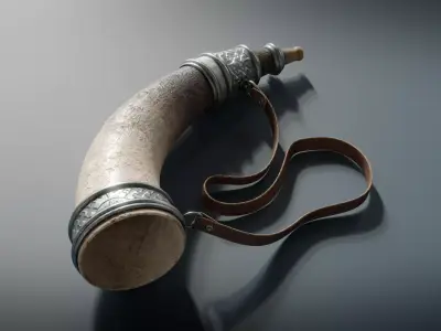 War Horn Low-poly 3D model