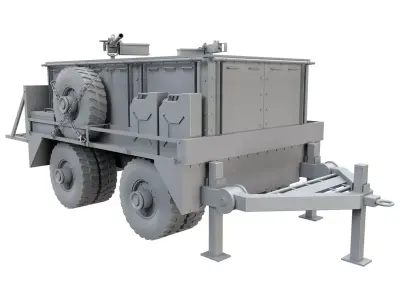 Military Carriage-clay version-2  3D model