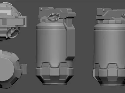 Grenade rtx Low-poly 3D model