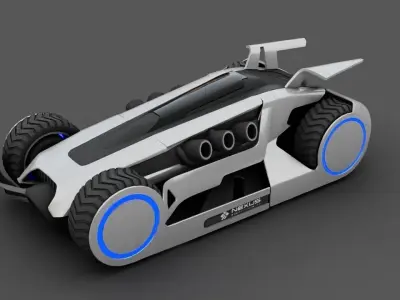 FUTURISTIC RACE CAR Free 3D model by harshavardhan5122009