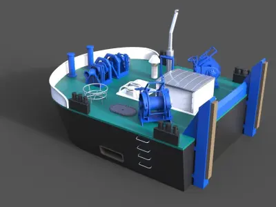 Headbarge ship 3D print model