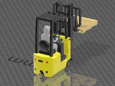 N Scale Small Forklift Free 3D print model