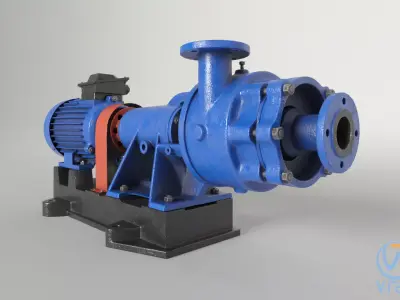 Centrifugal console pump Free 3D model