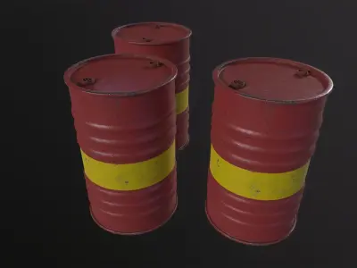 Rusty Oil Barrel 3D Model Low-poly 3D model