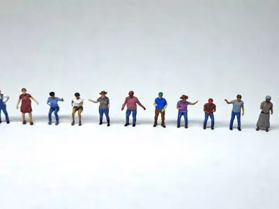 HO Scale Trucker Figures 3D print model