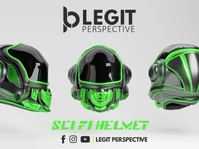 Sci Fi Sports Helmet 3D model