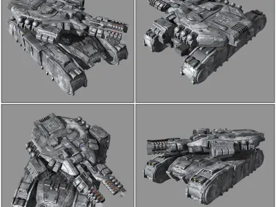 SF Heavy Tank - MK3 Low-poly 3D model