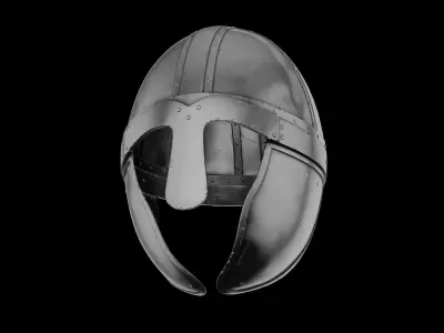 Viking helmet Low-poly 3D model 2