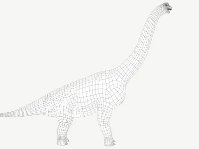 Brachiosaurus dinosaur Low-poly 3D model 3