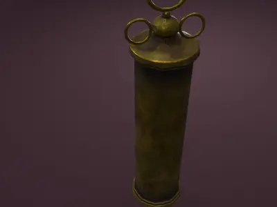 Vintage Medieval Medical Syringe  Free low-poly 3D model
