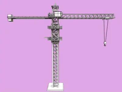 Lowpoly Crane Low-poly 3D model