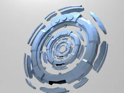 Sci Fi Portal Arch Gateway collection  3D model