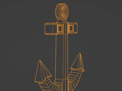 Low-Poly Anchor Low-poly 3D model