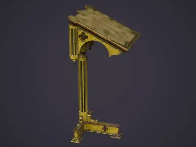 Christian Church Lectern Low-poly 3D model
