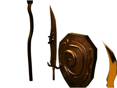 Medieval Weapon Pack Dark Fantasy  Free 3D model