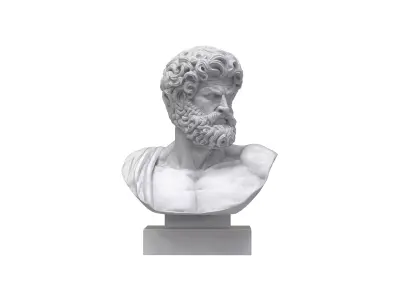 Poseidon Bust - High Detail Greek God Sculpture 3D print model