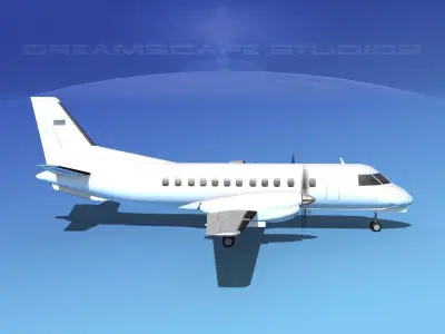 SAAB SF340 Unmarked 1 3D model