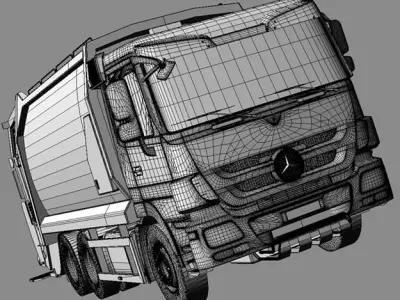 New Mercedes Actros Garbage Truck 3D model