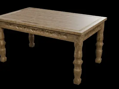 Vintage Table Low-poly 3D model buy
