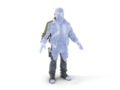 Military Operative Rigged and Animated D Character Model Low-poly 3D model