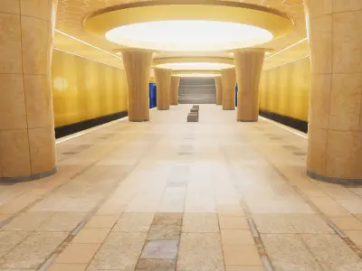 Subway Station 05 Low-poly 3D model