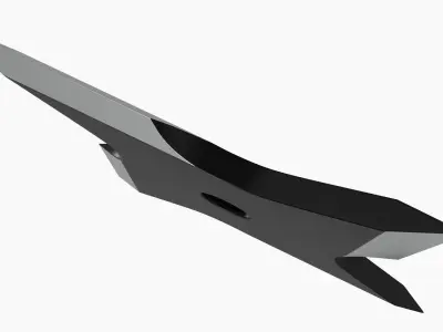 Shuriken ninja throwing knife 08 3D model