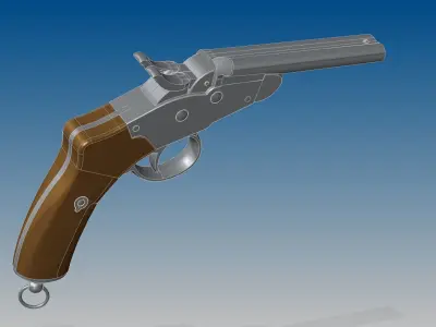 Nagant M1877 3D model