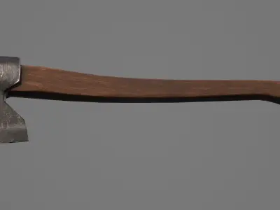 Simple Axe - Felling Hatchet Low-poly 3D model