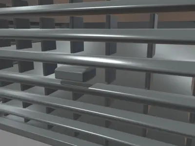 Car Air Conditioning Low-poly 3D model