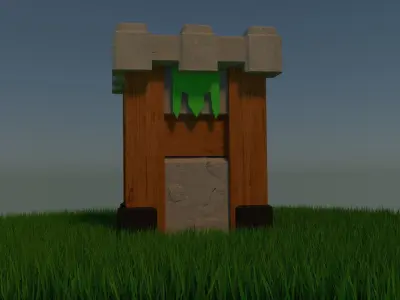 Archer Tower Low-poly 3D model