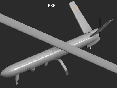 Hermes 450 Low-poly 3D model