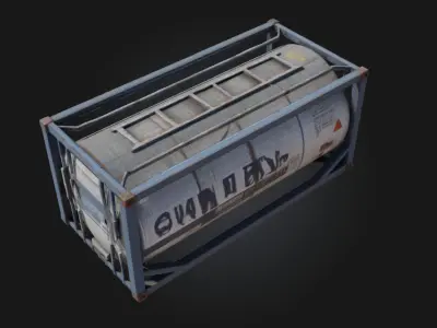 Swan Tank Container  Elegance in Industrial Form 3D model