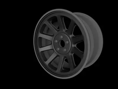 Car Rim and wheel bolt 3D model