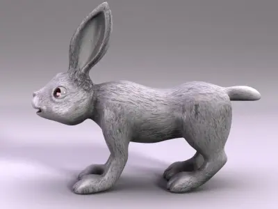Rabbit Low-poly 3D model get