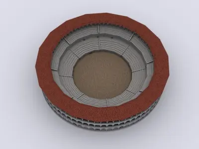 Gladiatorial arena Low-poly 3D model