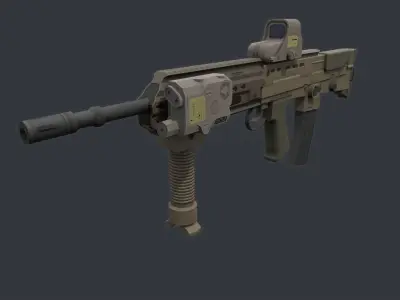 L85-A3 Pack accessories Low-poly 3D model