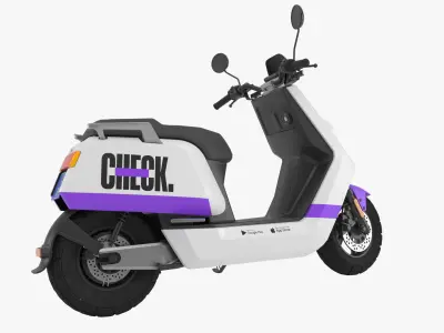 Electric Scooter Check  Low-poly 3D model